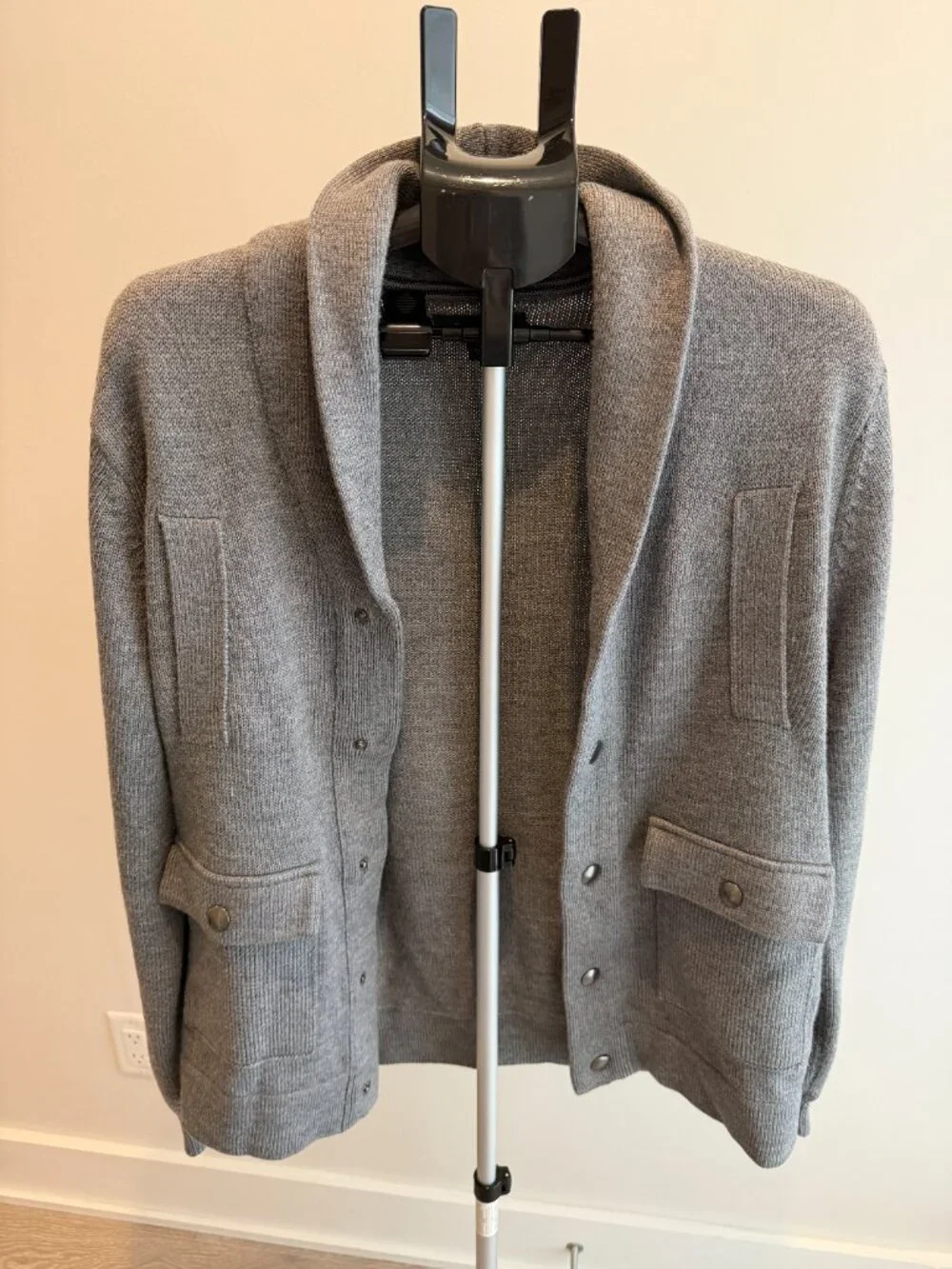 Banana Republic Shawl Collar Cardigan Sweater Grey (Medium)
